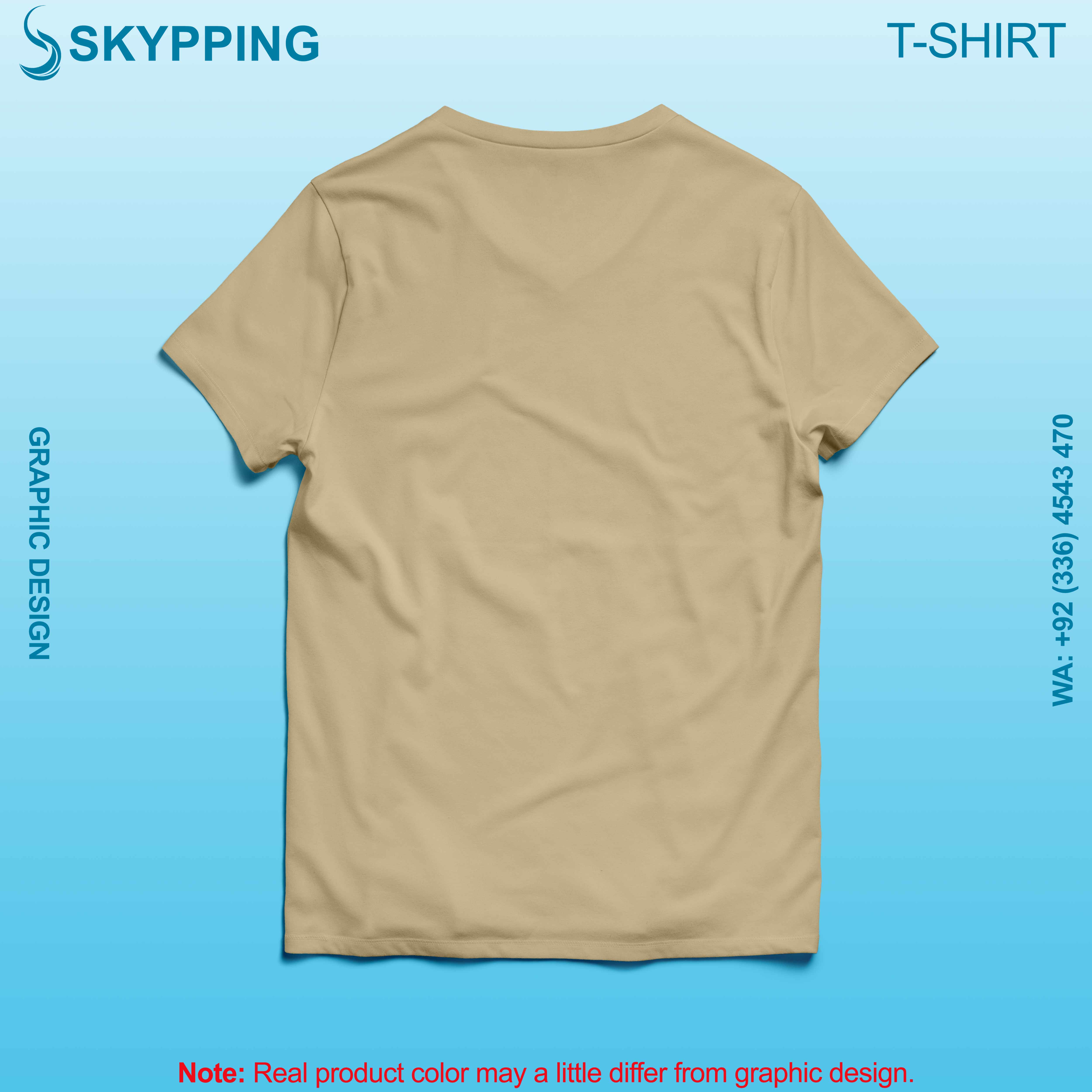 V-Neck Short set-in style sleeve long length t-shirt with shoulder panel for men